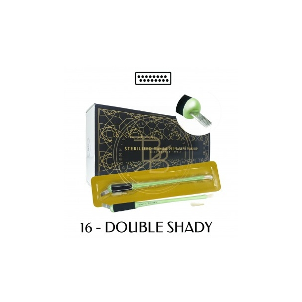 Baltic Brows&reg; sterilized shading disposabe tools (10 pcs) - 16 double shady
