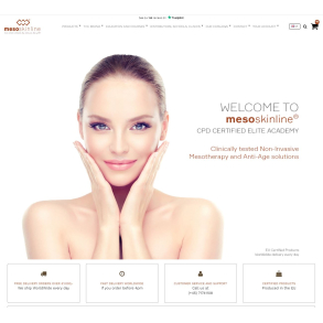 Distributor mesoskinline website/webshop incl. products according to forwarded DISTRIBUTOR BENEFITS