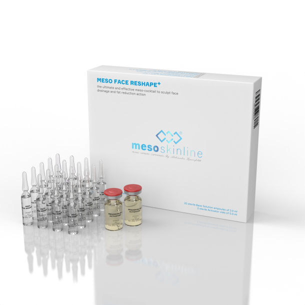 MESO FACE RESHAPE+ (20 x 2 ml ampoules  Base Solution) (2 x 5 ml vials of MESO Activator)