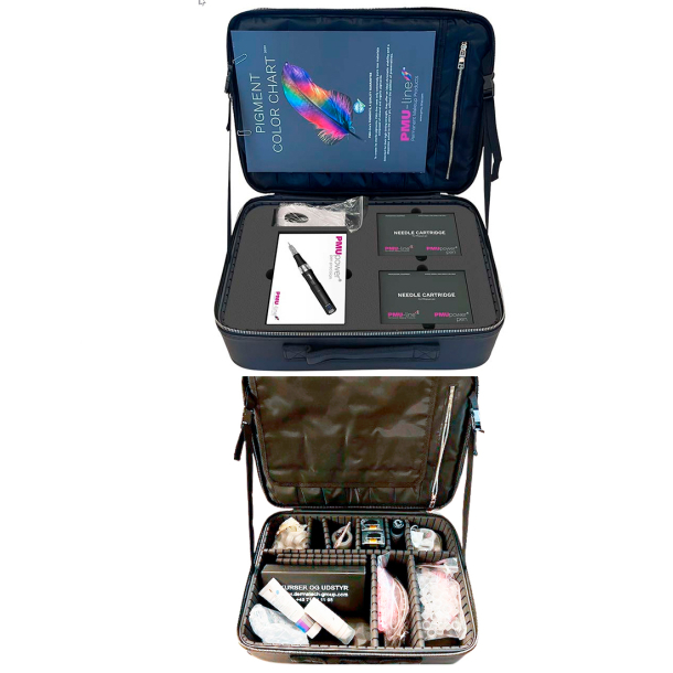  Leather bag for various purposes (can be divided and organized into several compartments)