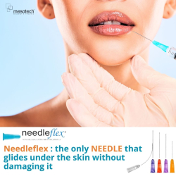 NEEDLEFLEX 30G - (25mm) 100 Flexible needle cannula with blunt tip and side hole