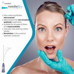 NEEDLEFLEX 30G - (25mm) 100 Flexible needle cannula with blunt tip and side hole