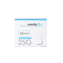NEEDLEFLEX 25G -(38mm / 50mm) 100 Flexible needle cannula with blunt tip and side hole