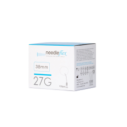 NEEDLEFLEX 27G - (38mm - 50mm) 100 Flexible needle cannula with blunt tip and side hole