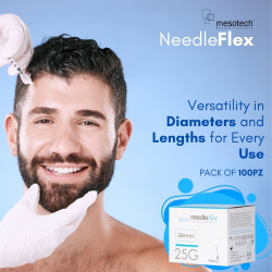 NEEDLEFLEX 30G - (25mm) 100 Flexible needle cannula with blunt tip and side hole