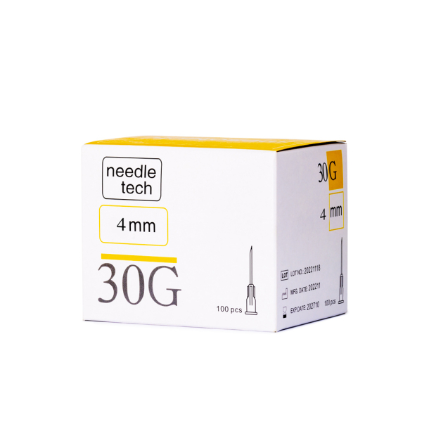NEEDLETECH 30G - 100 (4mm) Sterile hypodermic needle